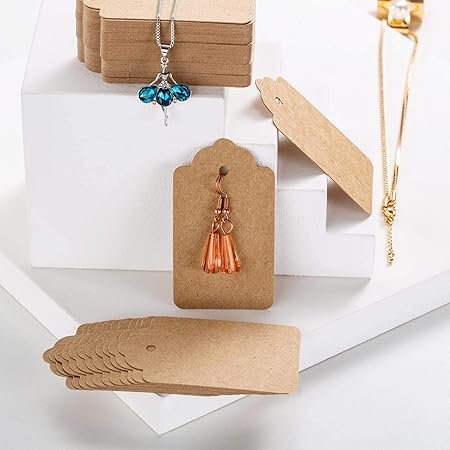 CVANU 200pcs Premium Gift Label, Double-Sided Available Kraft Paper Price Labels with 200 Root Natural Jute Twine, Craft Labels Treats for Wedding Christmas Day Thanksgiving